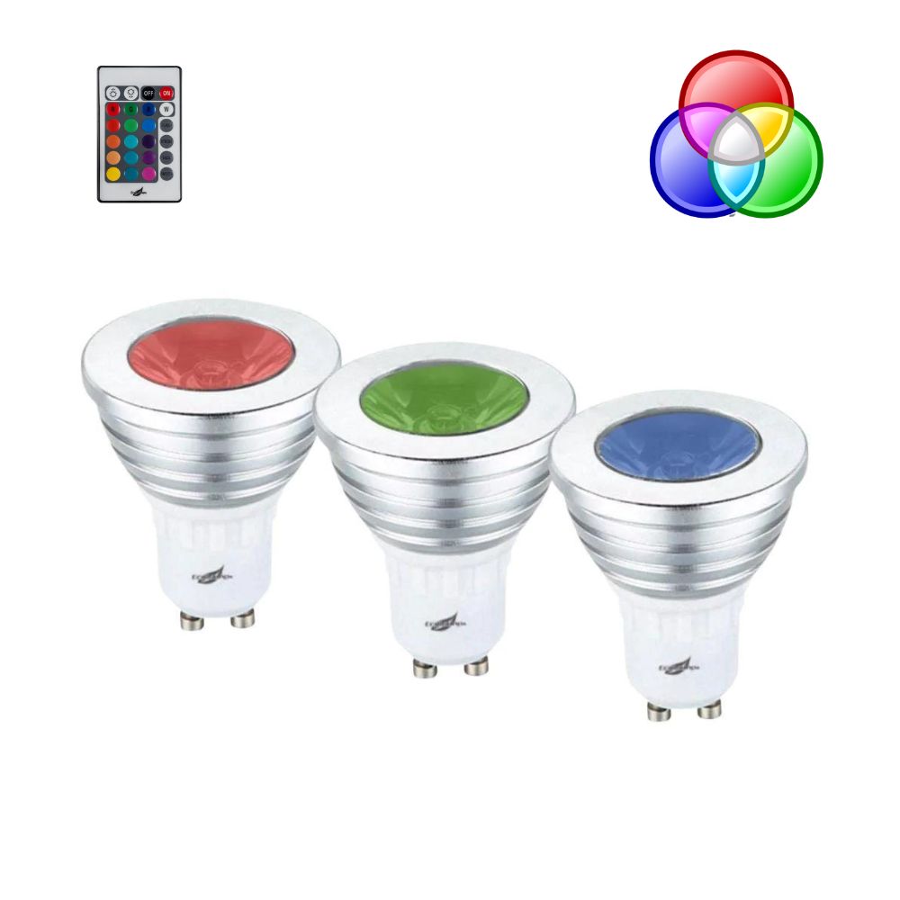 Havit HV95021-240V LED Globe - 5W, GU10, RGB, With Remote-Havit Lighting-Ozlighting.com.au