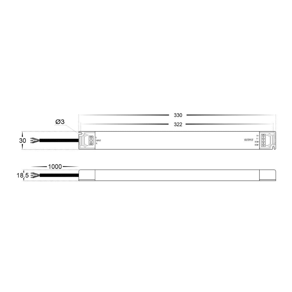 Havit LED Driver - 24V DC IP20 TRIAC + 0/1-10V 2 in 1 Dimmable-Havit Lighting-Ozlighting.com.au