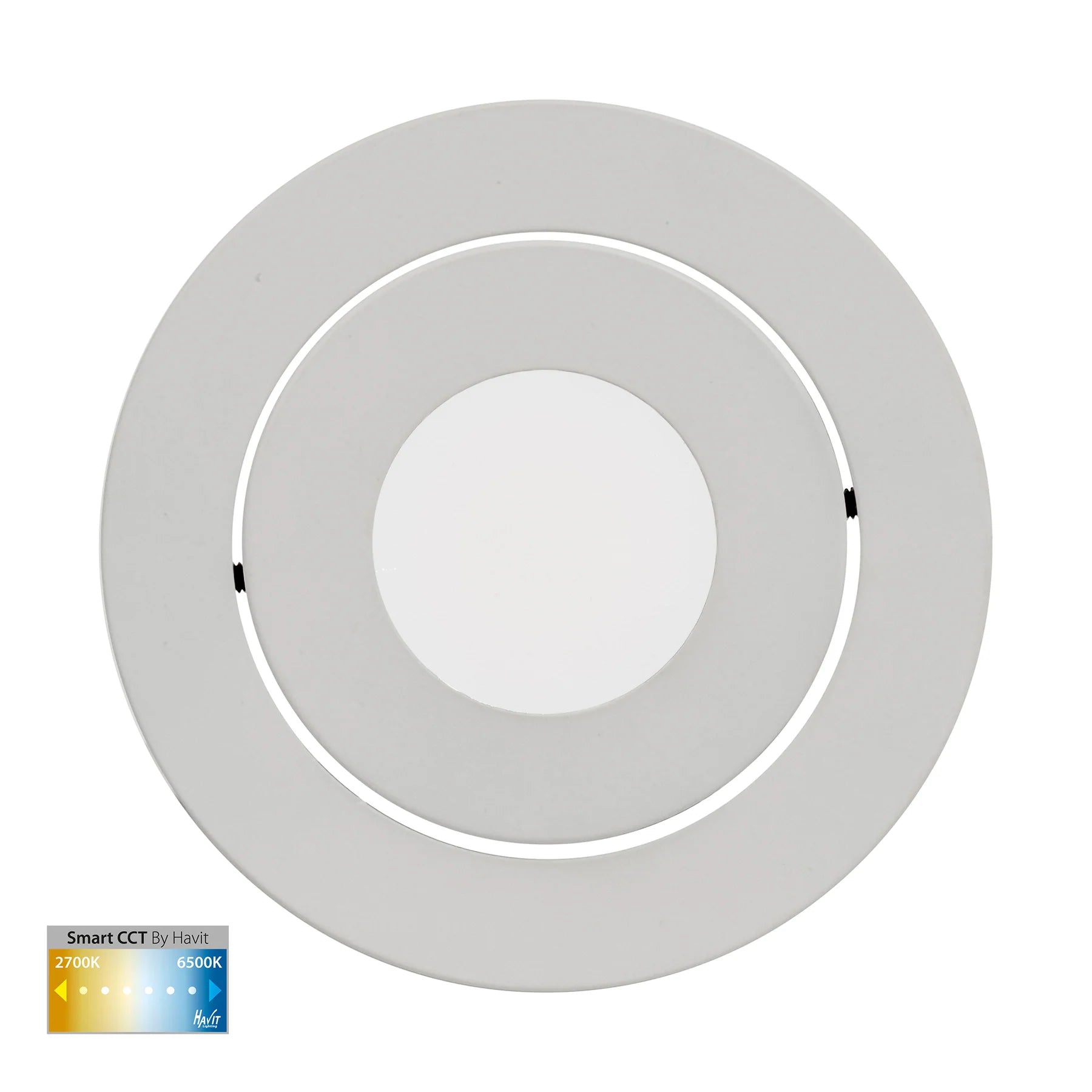 Havit PRIME-SMART - 12W LED Tilt Flat 105mm Smart Wi-Fi RGBCW+CCT Tuneable Downlight IP54-Havit Lighting-Ozlighting.com.au
