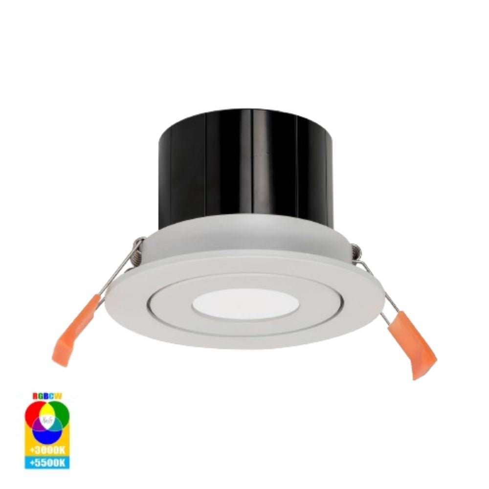 Havit PRIME-SMART LED Downlight - 12W, 105mm, RGBCW+CCT, Tunable, Wi-Fi, IP54, Tilt-Havit Lighting-Ozlighting.com.au