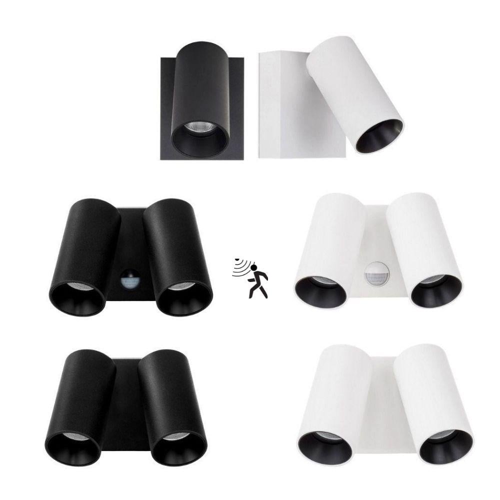 Havit REVO - 9W/18W Tricolour Switchable LED Interior/Exterior Double Adjustable Wall Light With Optional Sensor IP65-Havit Lighting-Ozlighting.com.au