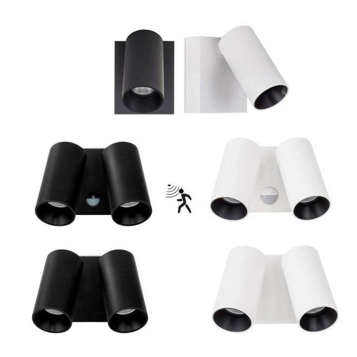 Havit REVO - 9W/18W Tricolour Switchable LED Interior/Exterior Double Adjustable Wall Light With Optional Sensor IP65-Havit Lighting-Ozlighting.com.au