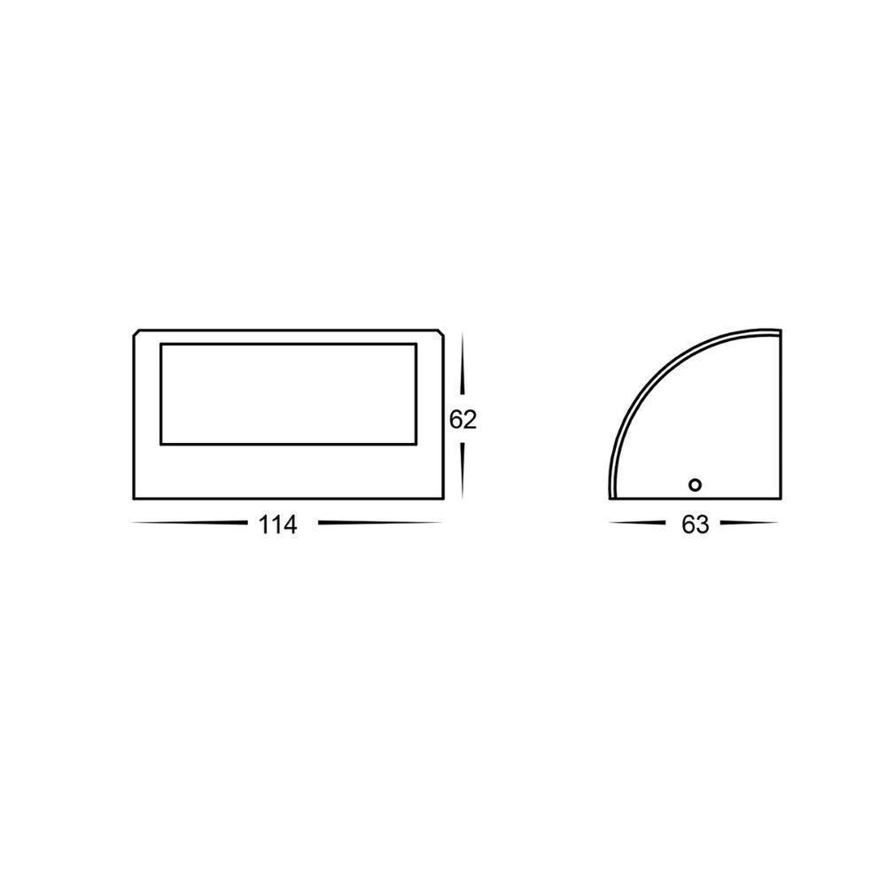 Havit RIDGE - 6W 12V DC LED Tri-Colour Exterior Rectangle Down Only Step Light IP54 - DRIVER REQUIRED-Havit Lighting-Ozlighting.com.au