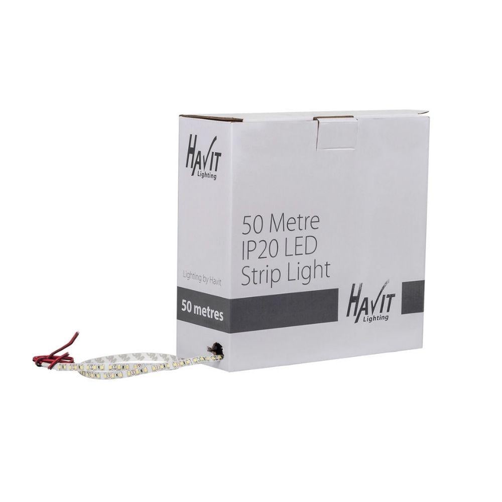 Havit STRIP-9.6-50M - 9.6W 12V 8mm 50M Roll 120 LED Strip Light IP20 - 12V DRIVER REQUIRED-Havit Lighting-Ozlighting.com.au