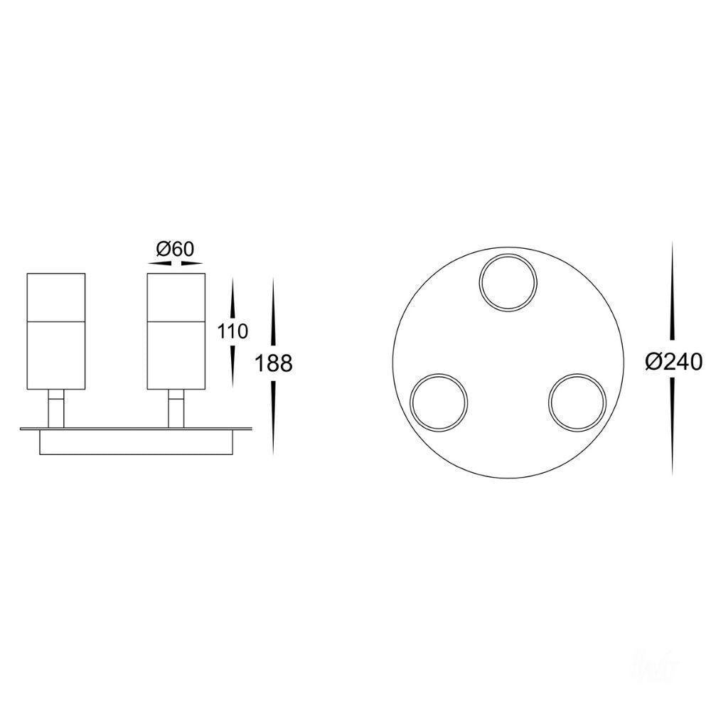 Havit TIVAH - 3 Light Round Base/4 Light Square Base GU10 LED Tri-Colour Adjustable Ceiling Spot Light IP54-Havit Lighting-Ozlighting.com.au