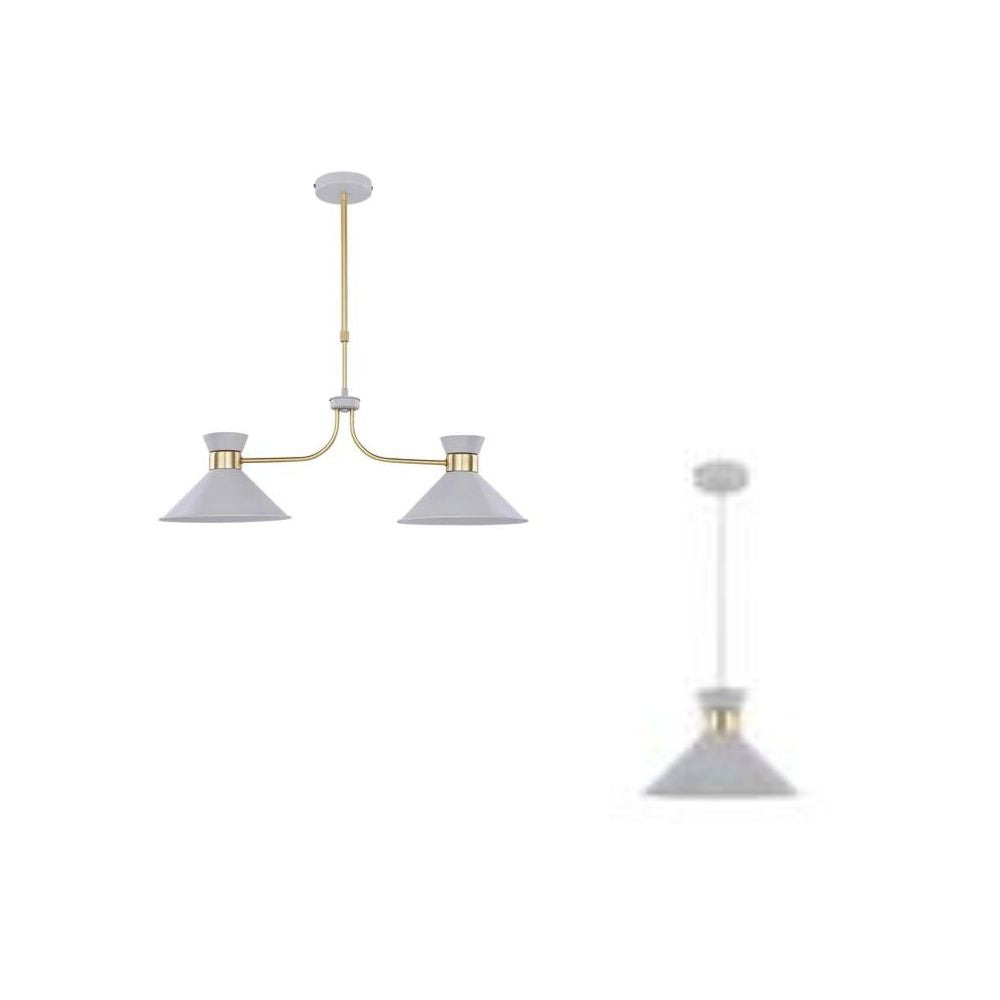 Lexi BAINA Pendant - 2 Light, White-Lexi Lighting-Ozlighting.com.au
