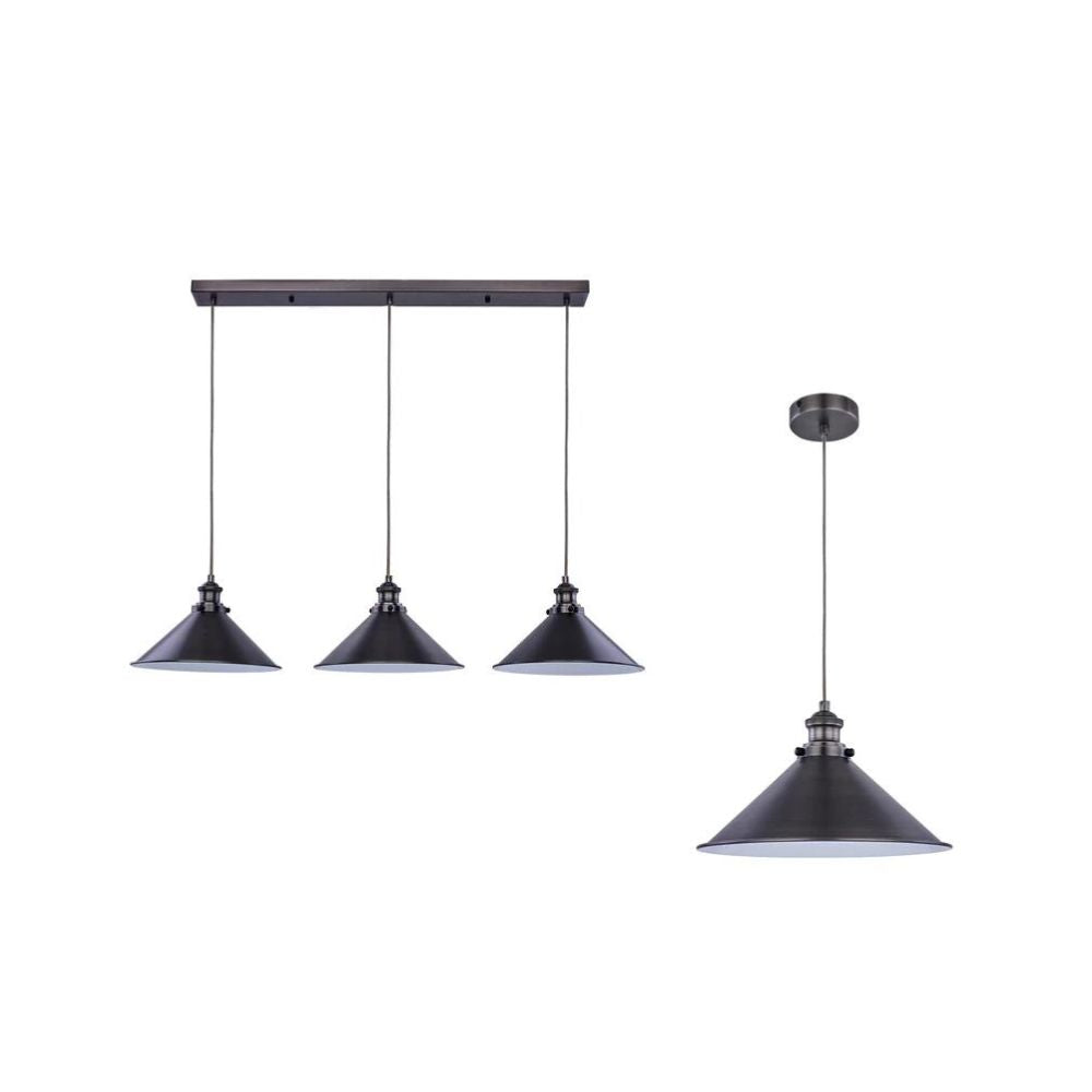 Lexi BRIGHTYS Pendant - 1/3 Light, Industrial-Lexi Lighting-Ozlighting.com.au