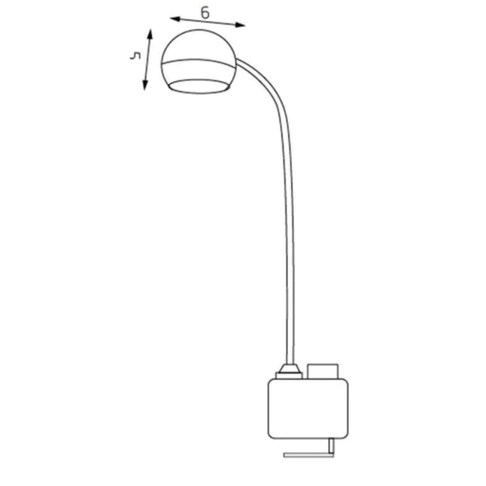 Lexi LL003TL002 LED Desk Lamp - 2.4W, Clamp, 4000K-Lexi Lighting-Ozlighting.com.au