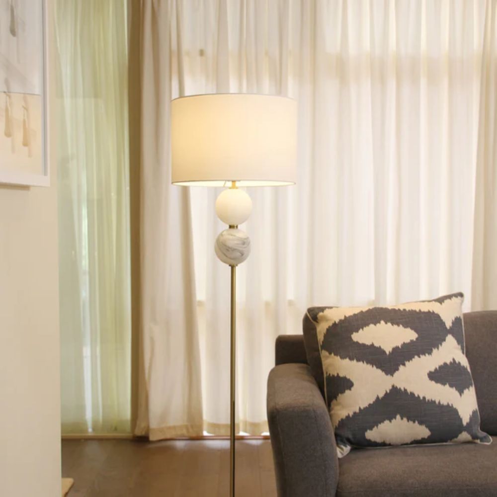 Lexi MURANO Floor Lamp - Pewter/Brass-Lexi Lighting-Ozlighting.com.au