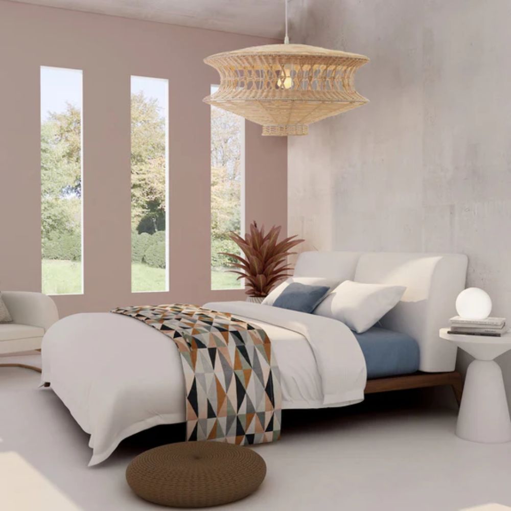 Lexi PARAMETRIC Pendant - 1 Light Rattan-Lexi Lighting-Ozlighting.com.au
