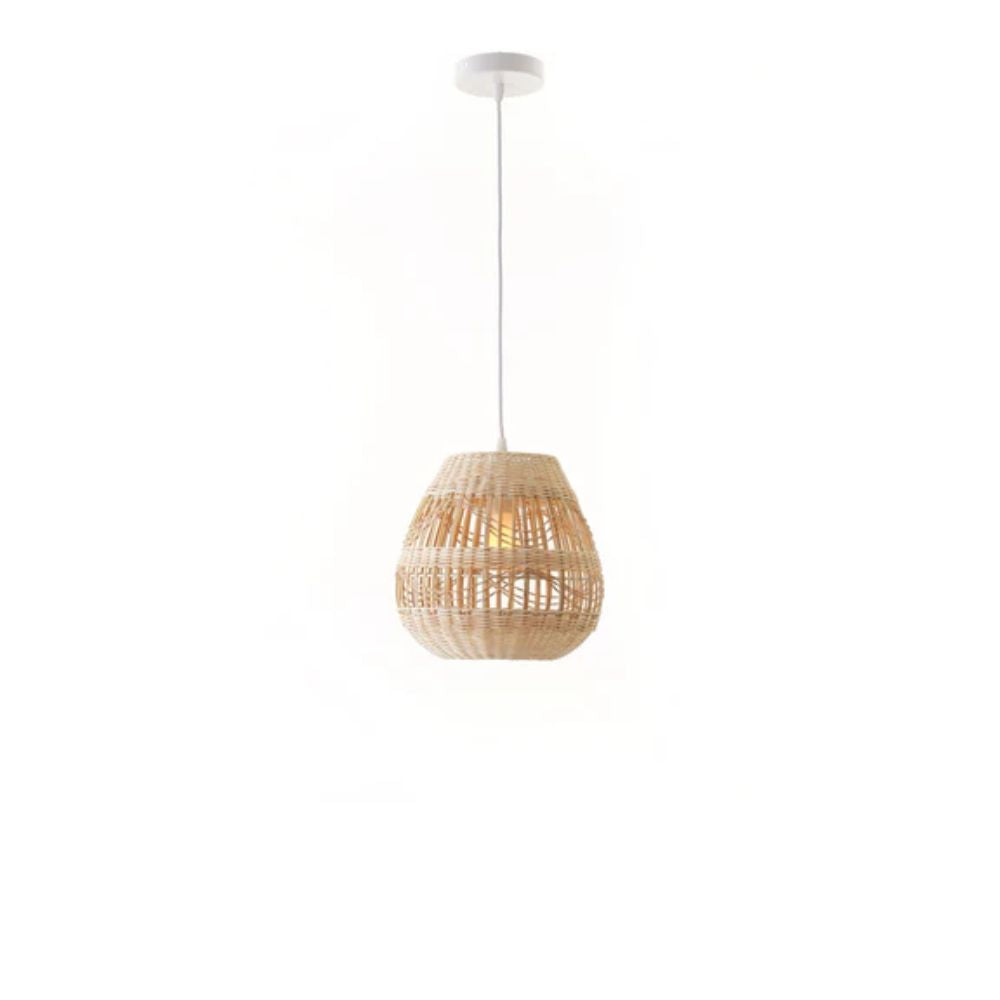 Lexi SHIRI Pendant - 1 Light Rattan-Lexi Lighting-Ozlighting.com.au