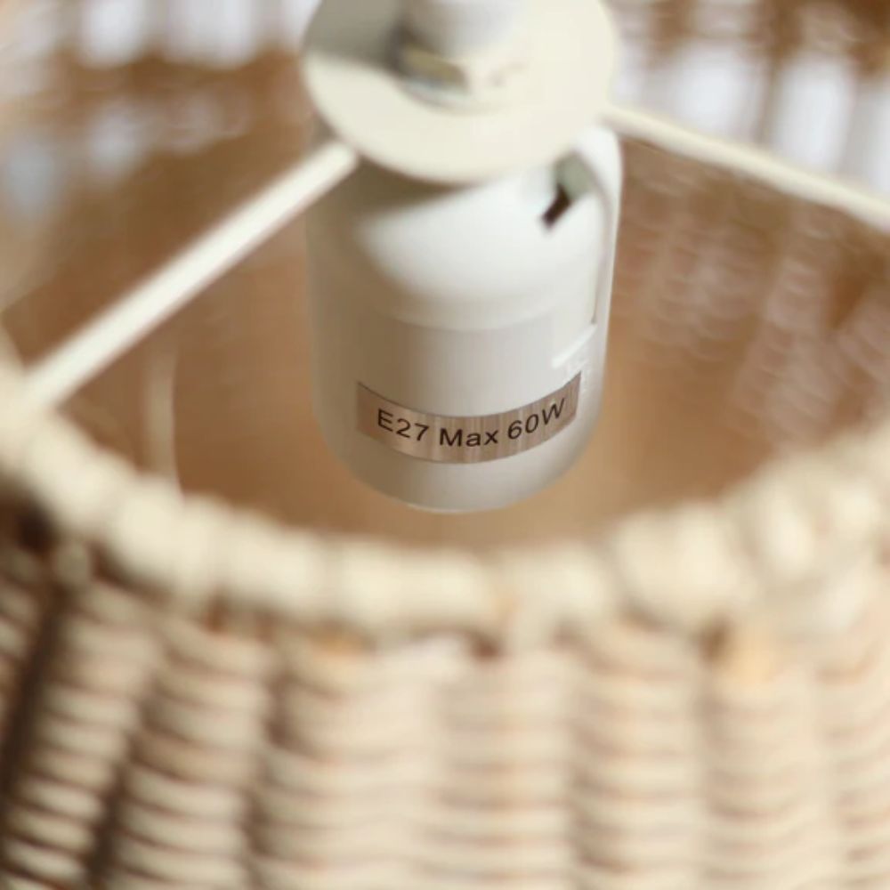 Lexi SHIRI Pendant - 1 Light Rattan-Lexi Lighting-Ozlighting.com.au