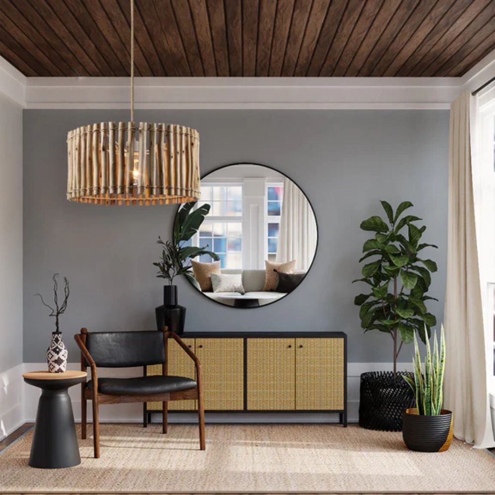 Lexi VANESSA Pendant - 1 Light Timber-Lexi Lighting-Ozlighting.com.au