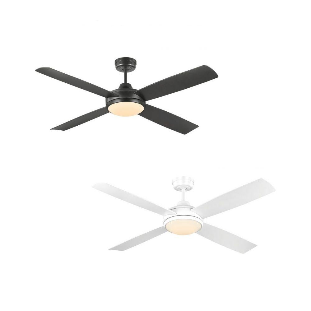 Mercator AIRNIMATE AC Ceiling Fan - 4 Blade 1320mm 52", Light-Mercator-Ozlighting.com.au