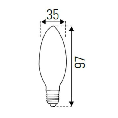 Mercator CF-CANDLE - 25W Candle Shape Carbon Filament Globe - B15-Mercator-Ozlighting.com.au