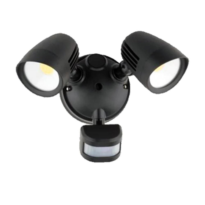 Mercator CICERO - 20W LED Twin Head Colour Switchable Exterior Spotlight Security Light With Sensor IP54-Mercator-Ozlighting.com.au