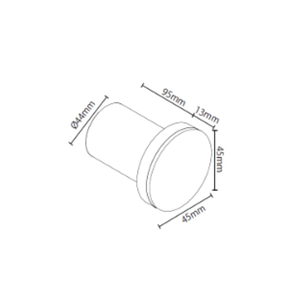 Mercator COLBY - 3W LED Round Indoor Semi-Recessed Steplight IP20 - 3000K-Mercator-Ozlighting.com.au