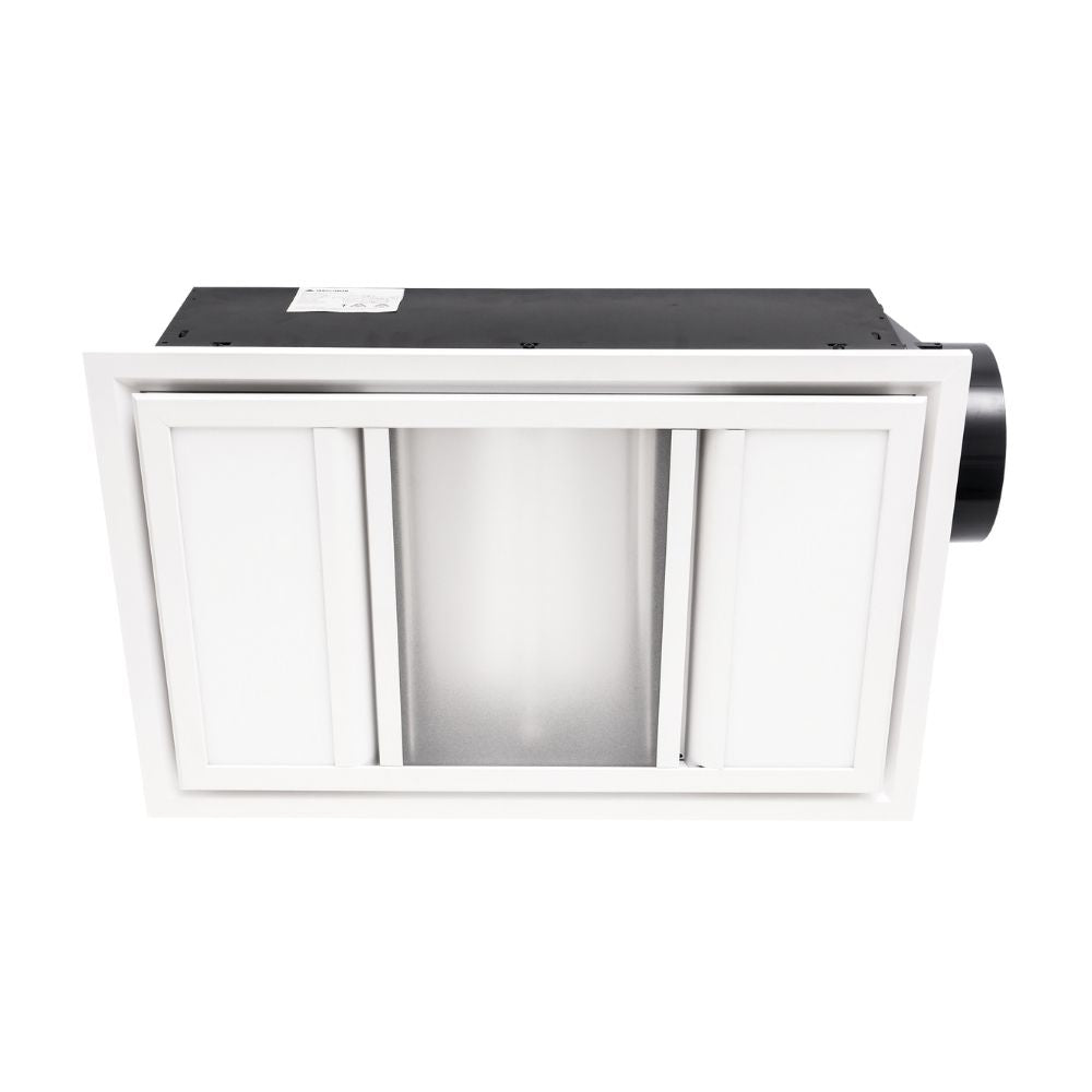 Mercator DOMINO Bathroom Heater - 3-in-1 Series 2, Exhaust Fan and 2x10W LED Light 3-CCT-Mercator-Ozlighting.com.au