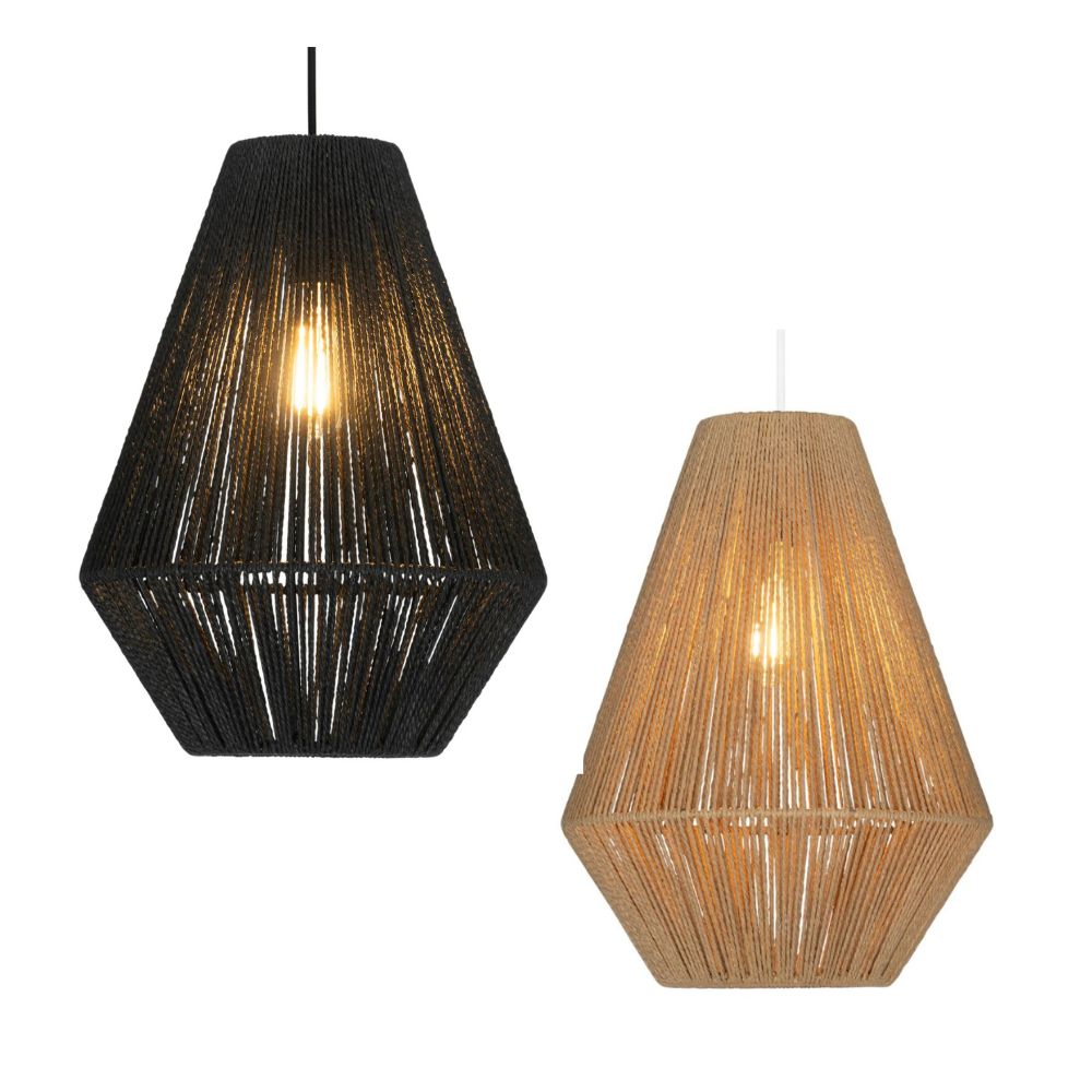 Mercator HOBART 1 Light Rope PendantMLMPLS024BLK9312699213441