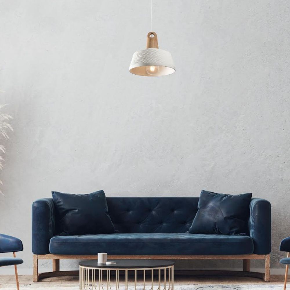 Mercator MORRISSEY - Small/Large Textured Ceramic Shade Pendant-Mercator-Ozlighting.com.au