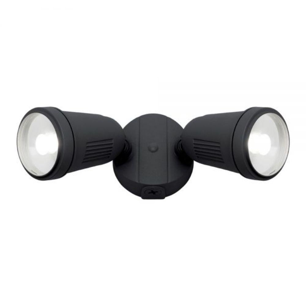 Mercator OTTO Twin Head LED Outdoor Spotlight - 24W Security PC, IP54, 4000K-Mercator-Ozlighting.com.au