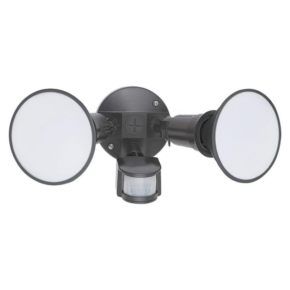 Mercator SANDERS - 12W/24W LED PAR38 Single Head/Twin Head Exterior Security PC Spotlight With Sensor IP44 - 5700K-Mercator-Ozlighting.com.au