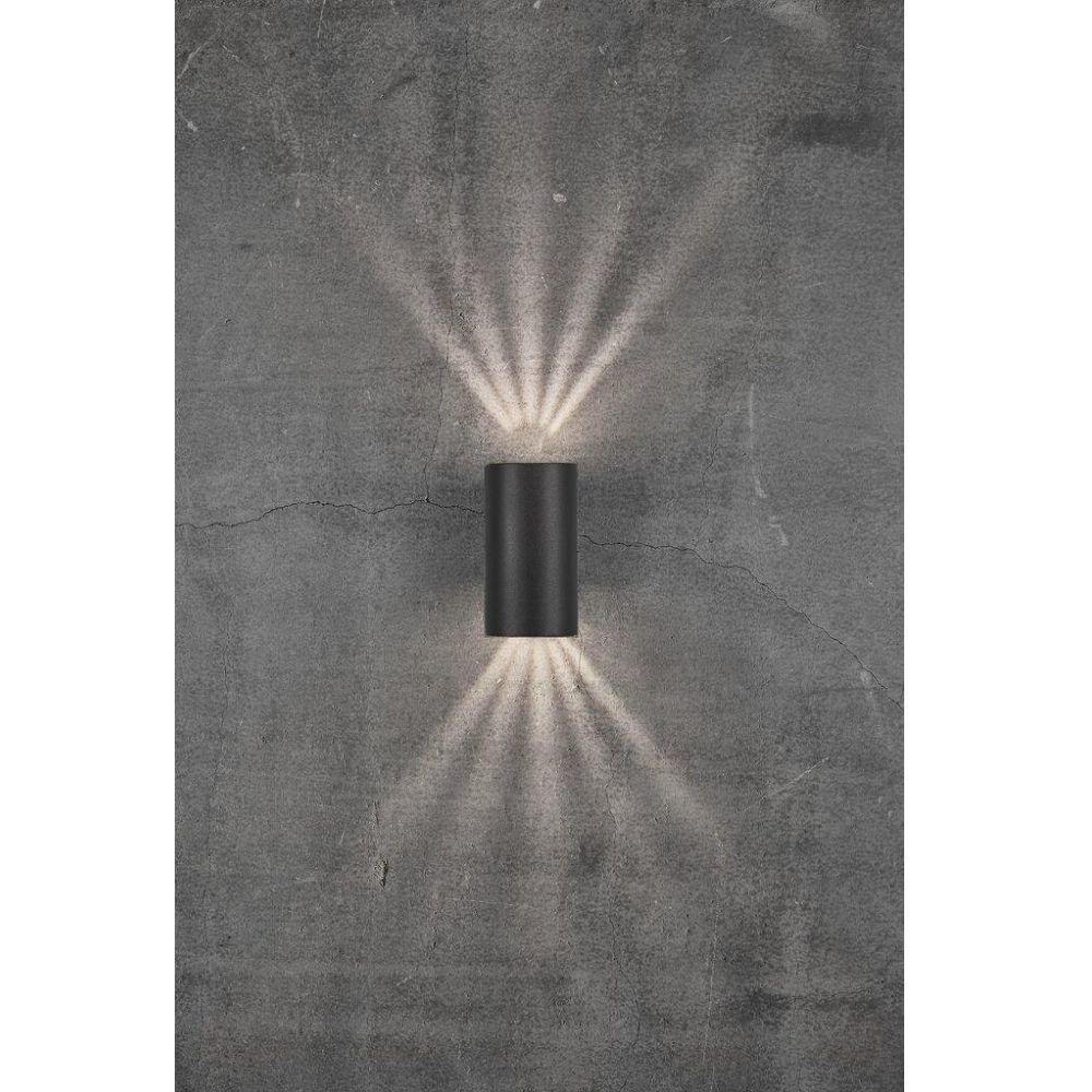 Nordlux ASBOL LED Outdoor Up/Down Wall Light - 13W Modern, IP44 Dark Grey, 3000K-Nordlux-Ozlighting.com.au