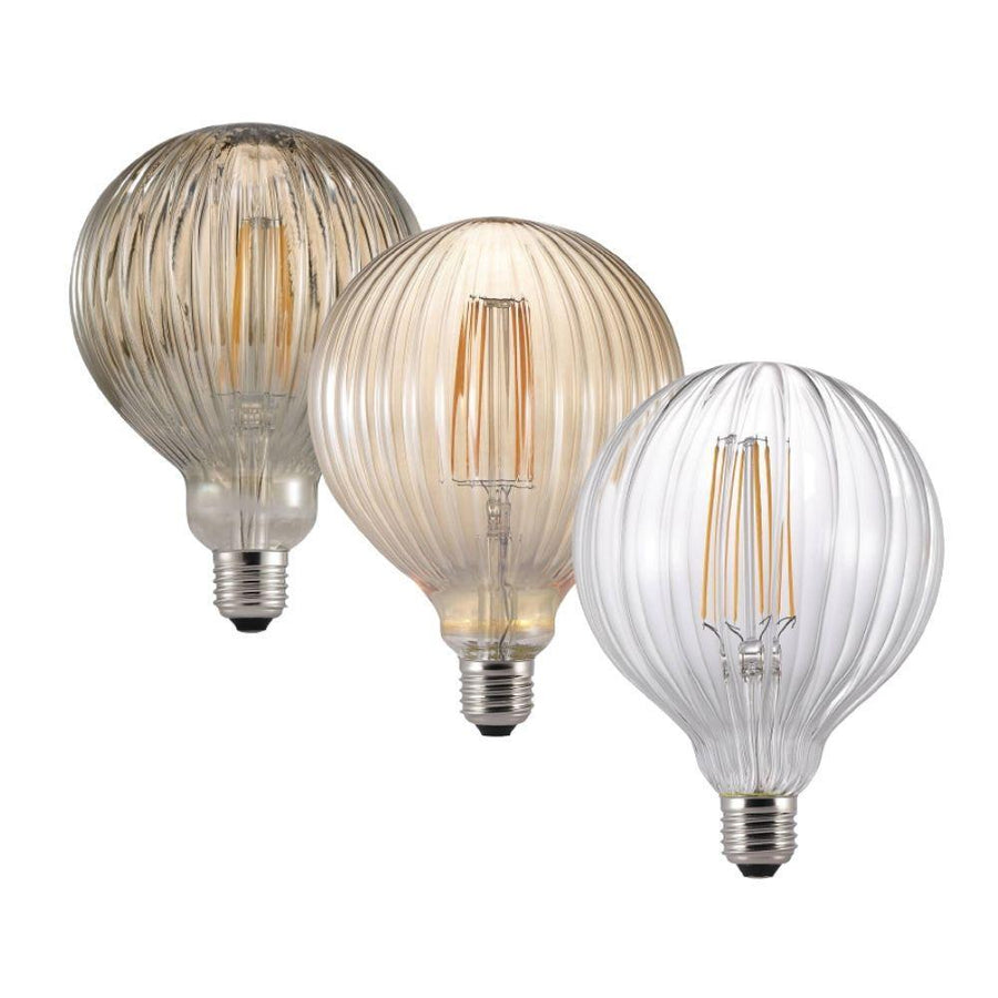 Nordlux AVRA-LS-G125 - 2W LED G125 Spherical Decorative Filament Line Stripes Globe 2200K - E27-Nordlux-Ozlighting.com.au