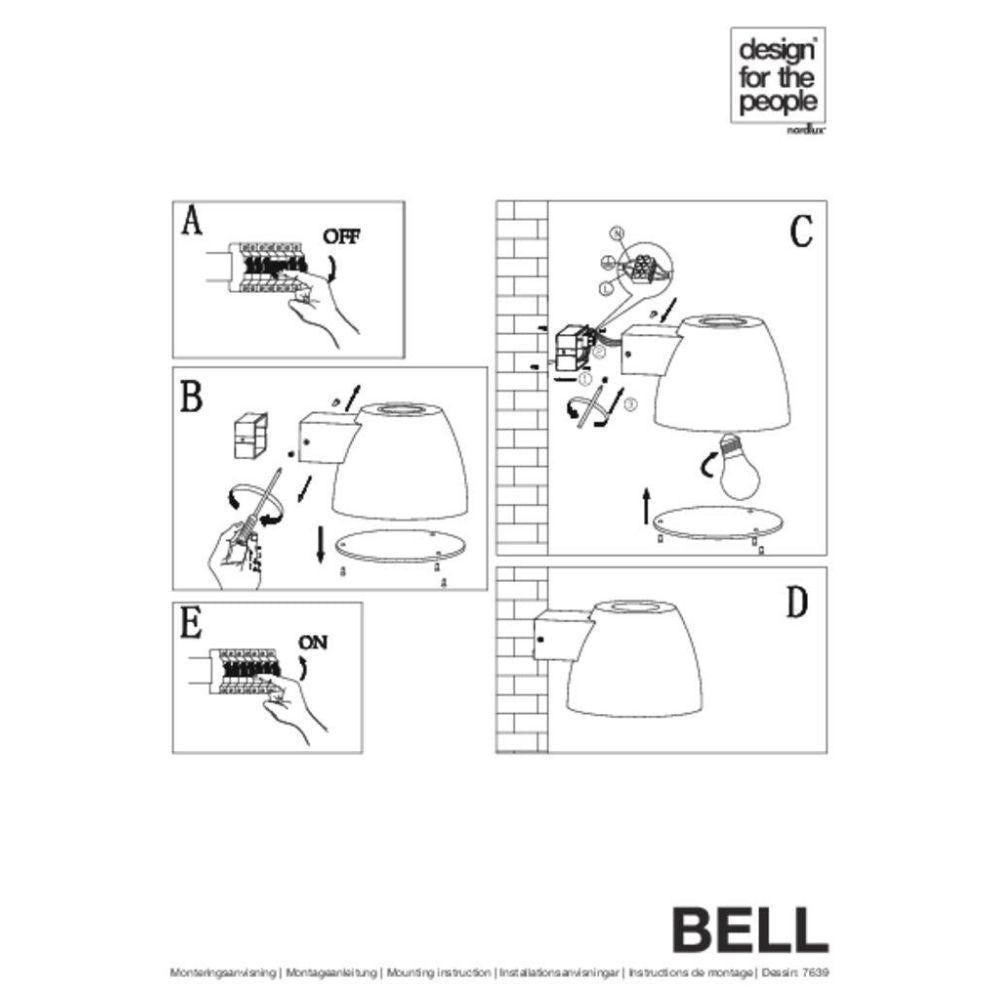 Nordlux BELL - Modern Exterior Up/Down Wall Bracket Light IP44-Nordlux-Ozlighting.com.au