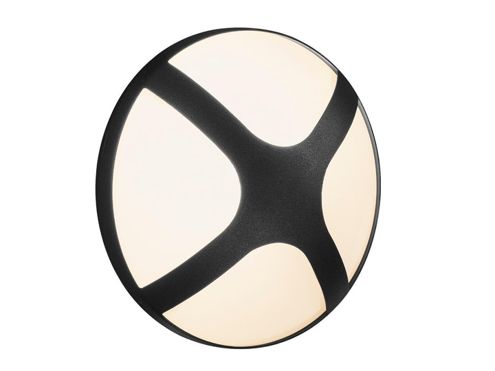 Nordlux CROSS - Modern Exterior 200mm/250mm Round Cross Wall Light IP54-Nordlux-Ozlighting.com.au