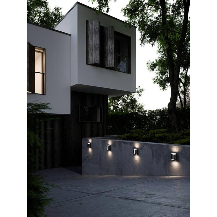 Nordlux GRIP - 9W LED Smart White CCT Tuneable Modern Exterior Up/Down Wall Light IP54-Nordlux-Ozlighting.com.au