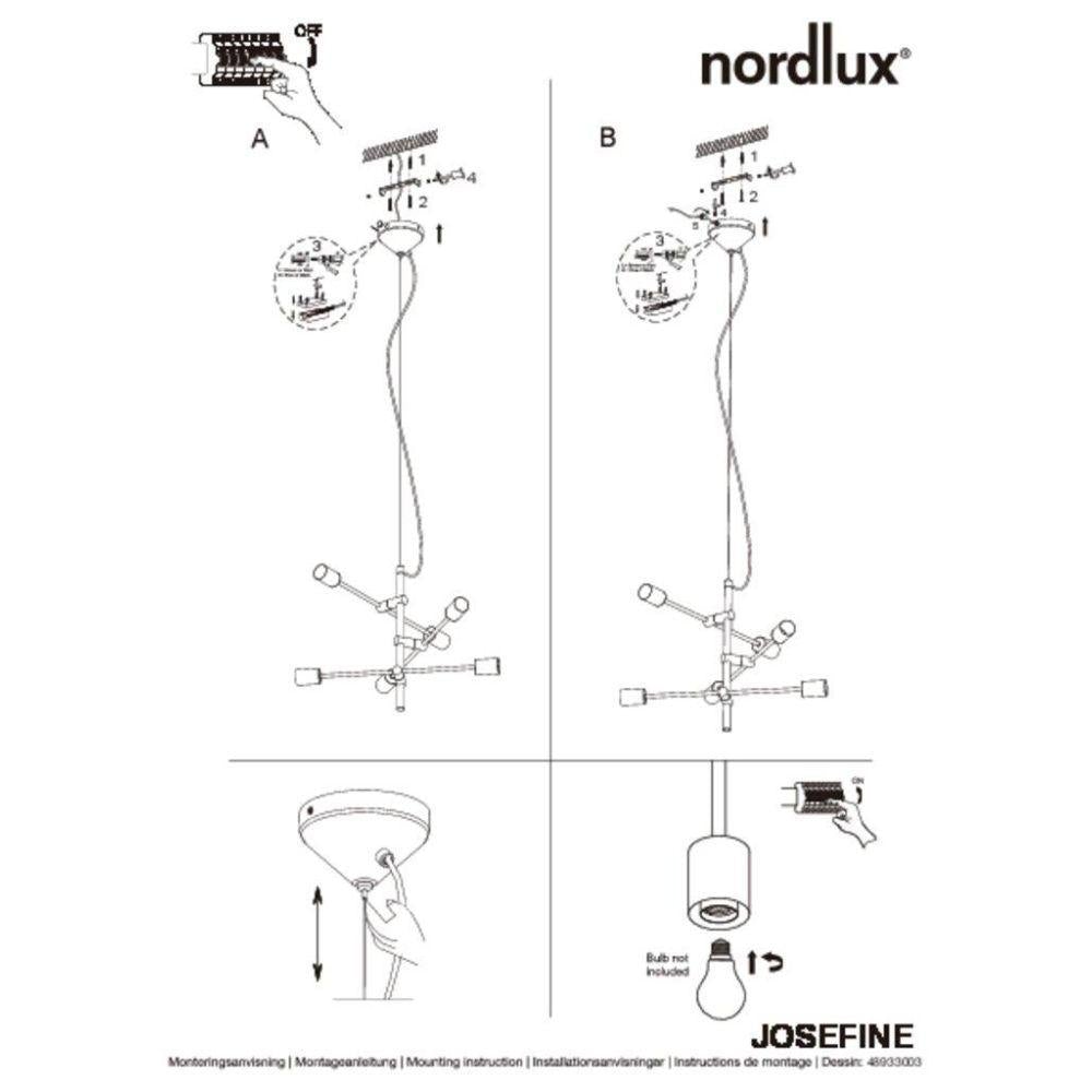 Nordlux JOSEFINE Pendant - 6 Light-Nordlux-Ozlighting.com.au