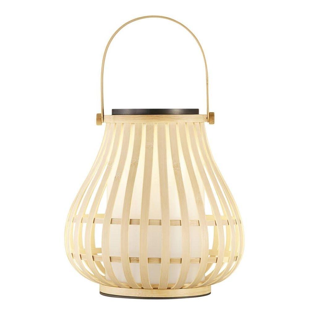 Nordlux LEO TO-GO - Solar Powered 4W Portable Bamboo Light IP44 2700K-Nordlux-Ozlighting.com.au
