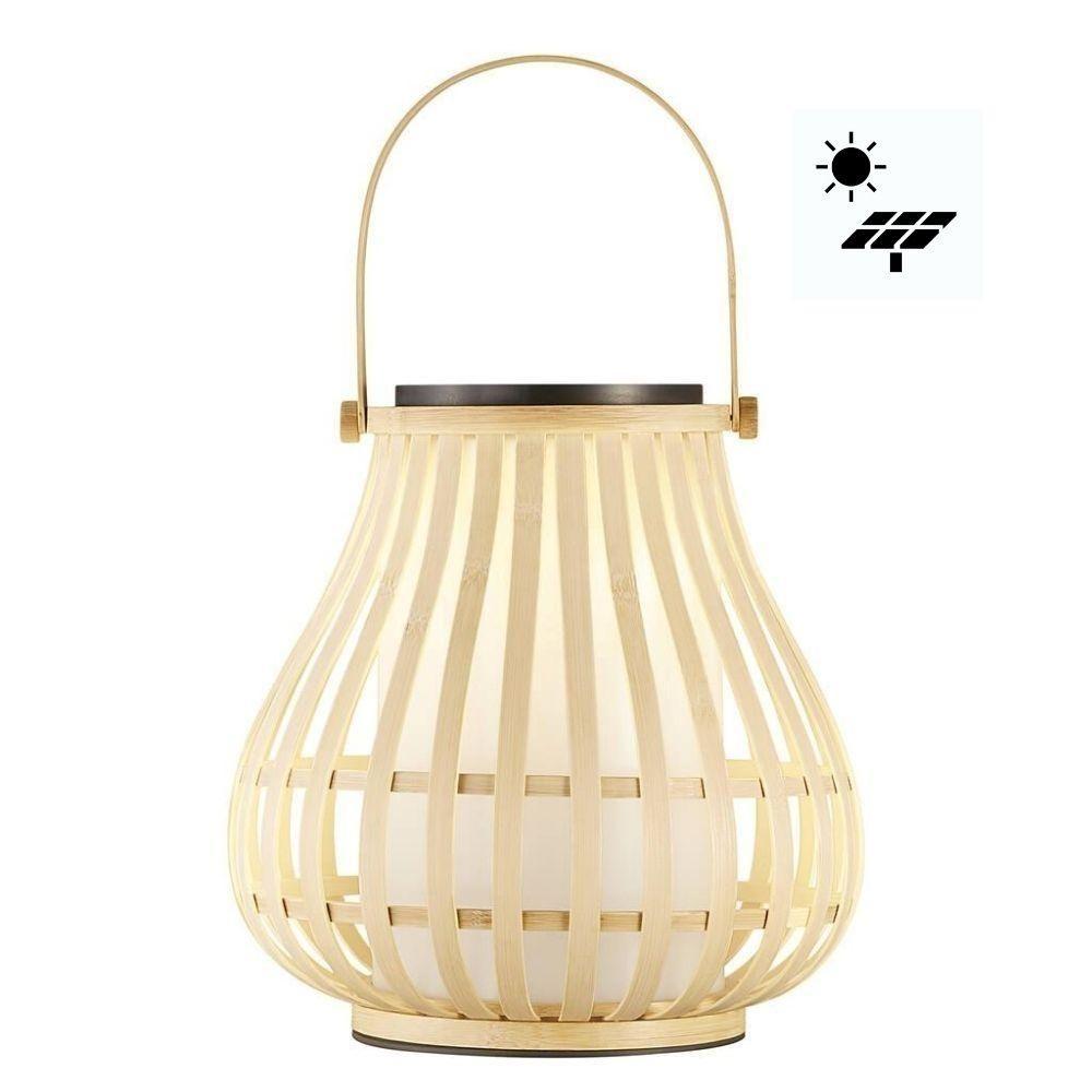 Nordlux LEO TO-GO - Solar Powered 4W Portable Bamboo Light IP44 2700K-Nordlux-Ozlighting.com.au