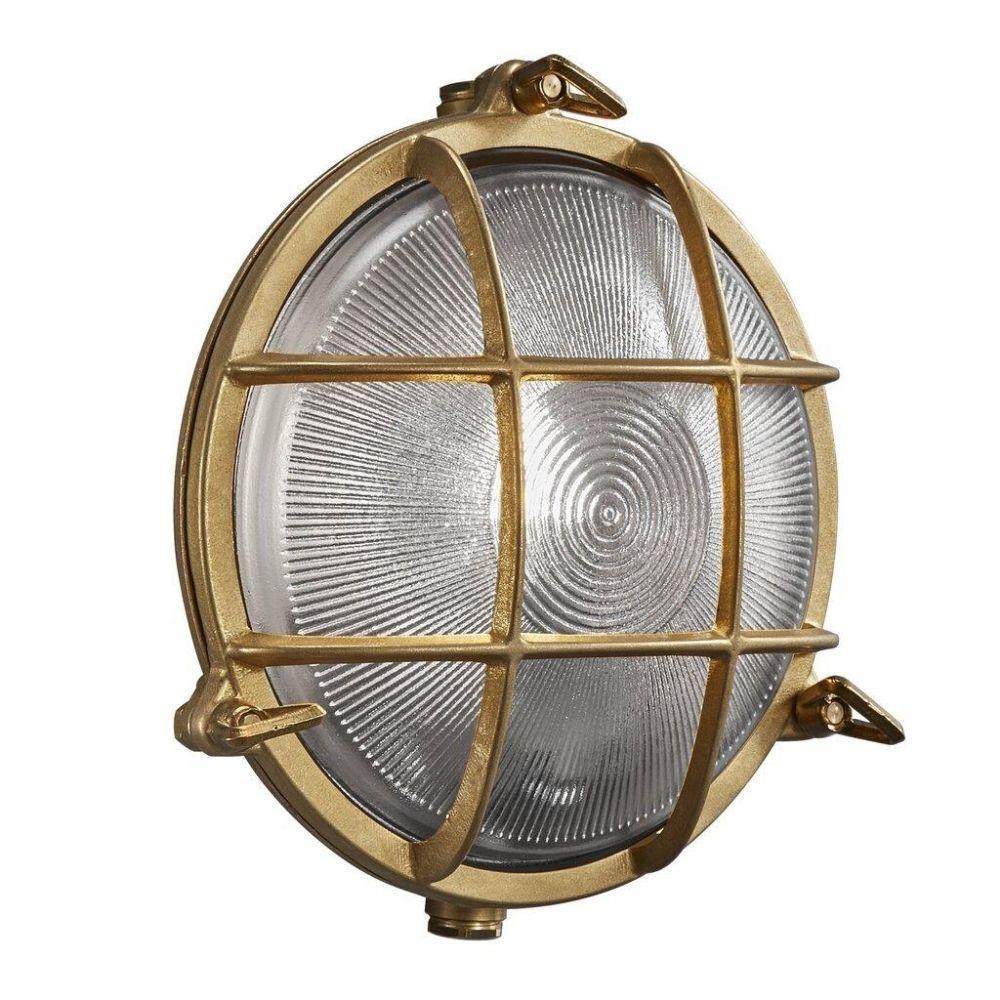 Nordlux POLPERRO - Exterior Marine Solid Brass Round Bunker Wall/Ceiling Light IP64-Nordlux-Ozlighting.com.au