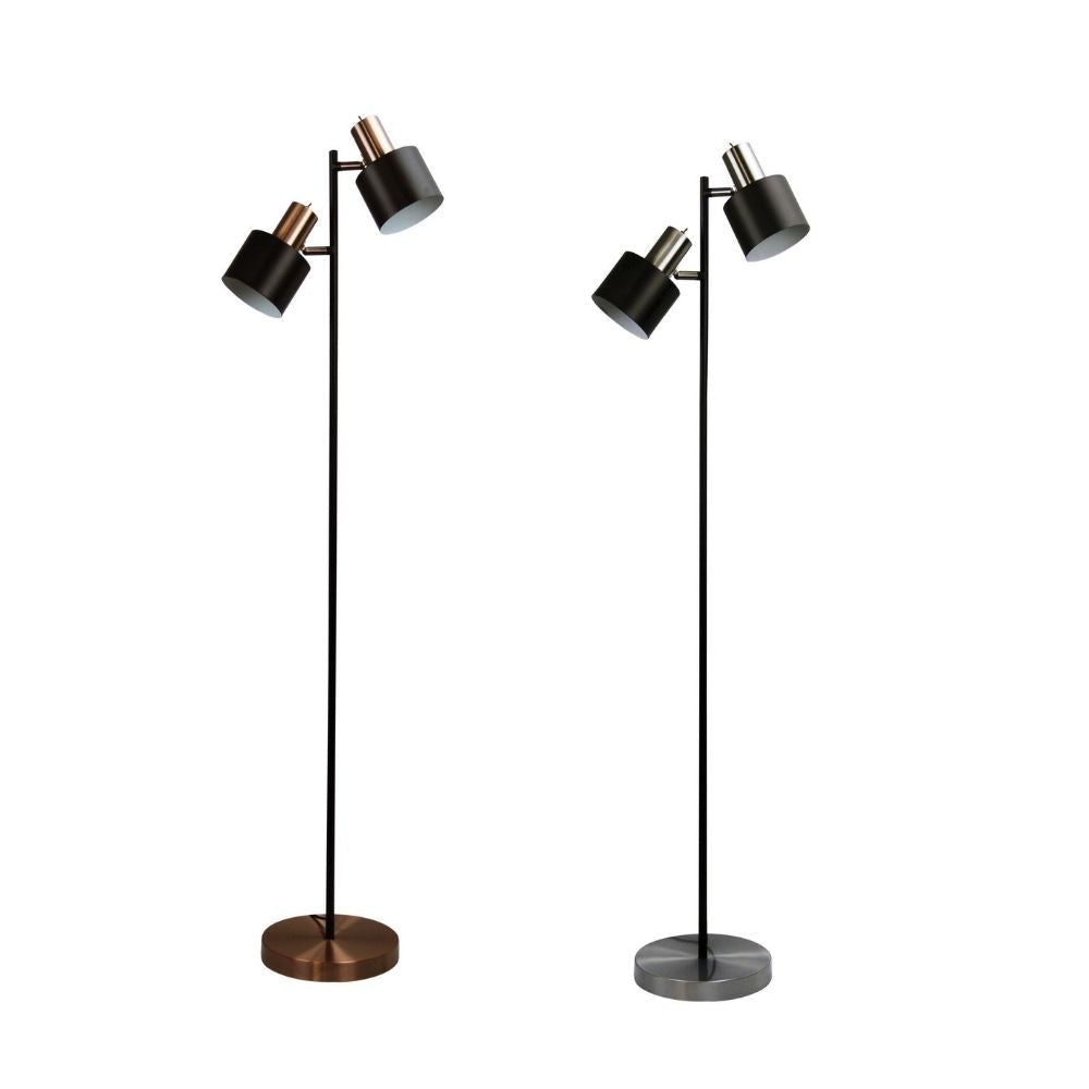 Oriel ARI - Twin Head Floor Lamp-Oriel Lighting-Ozlighting.com.au