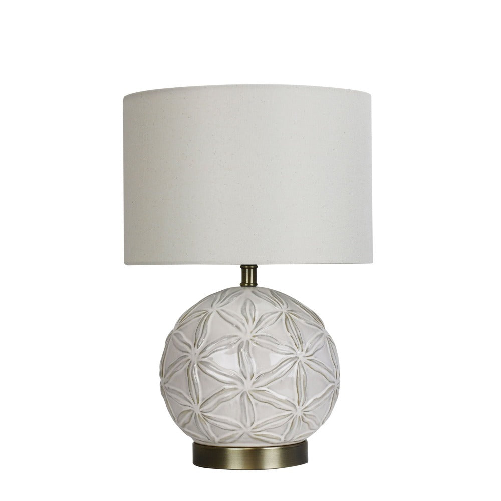 Oriel ARIEL Table Lamp - Ceramic, with Shade-Oriel Lighting-Ozlighting.com.au