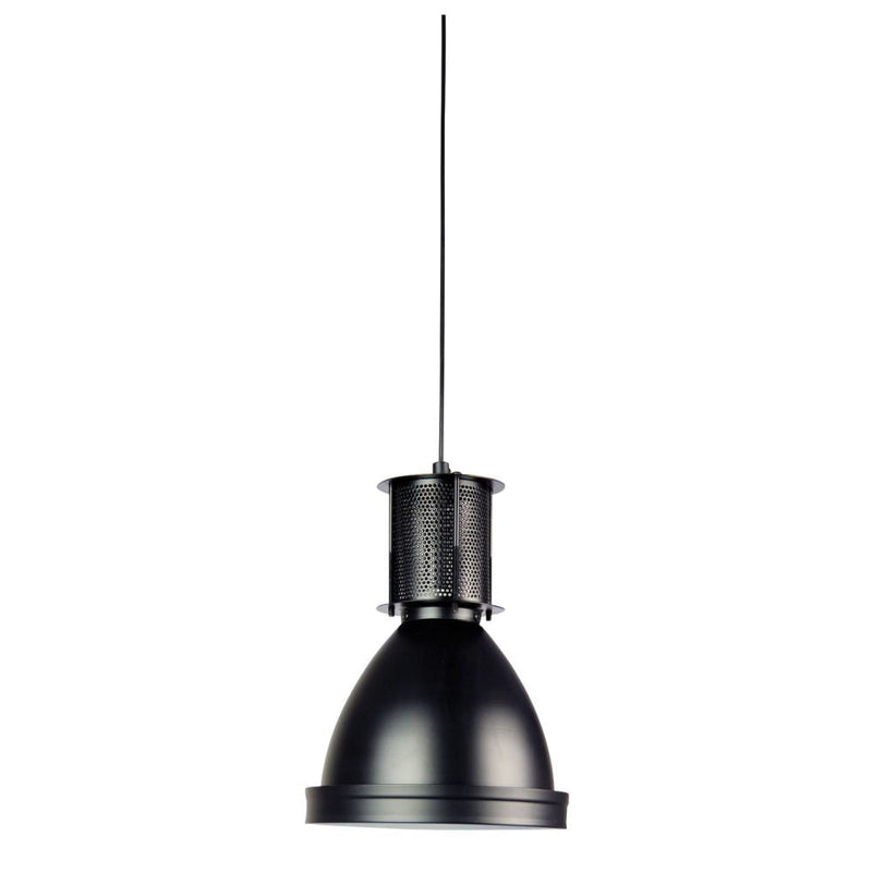 Oriel BAY - 1 Light Black Retro Industrial Single Pendant-Oriel Lighting-Ozlighting.com.au