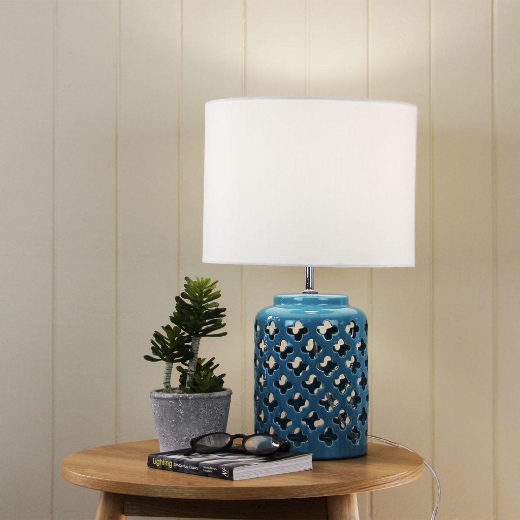 Oriel CASBAH - Moorish Cut Ceramic Table Lamp-Oriel Lighting-Ozlighting.com.au