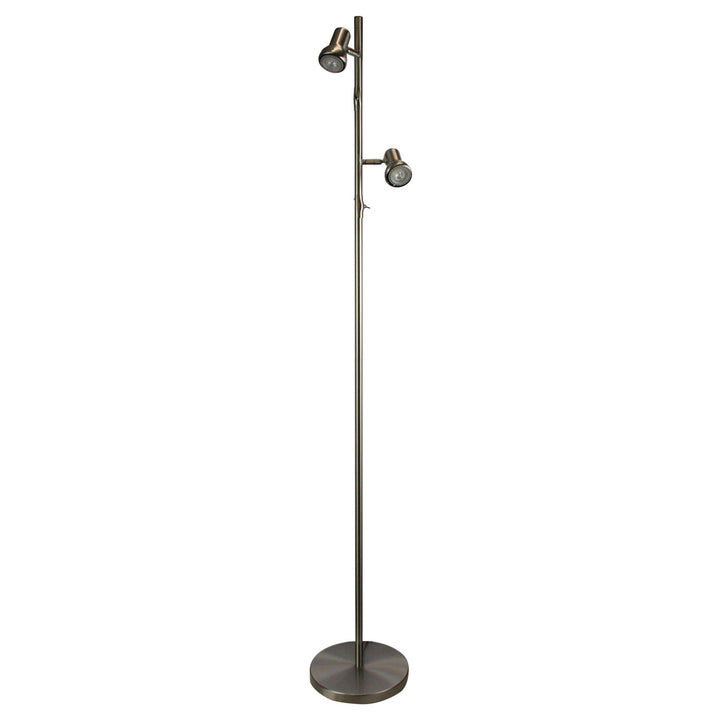 Oriel DAXAM - 2x7W LED Twin Adjustable Floor Lamp 5000K-Oriel Lighting-Ozlighting.com.au