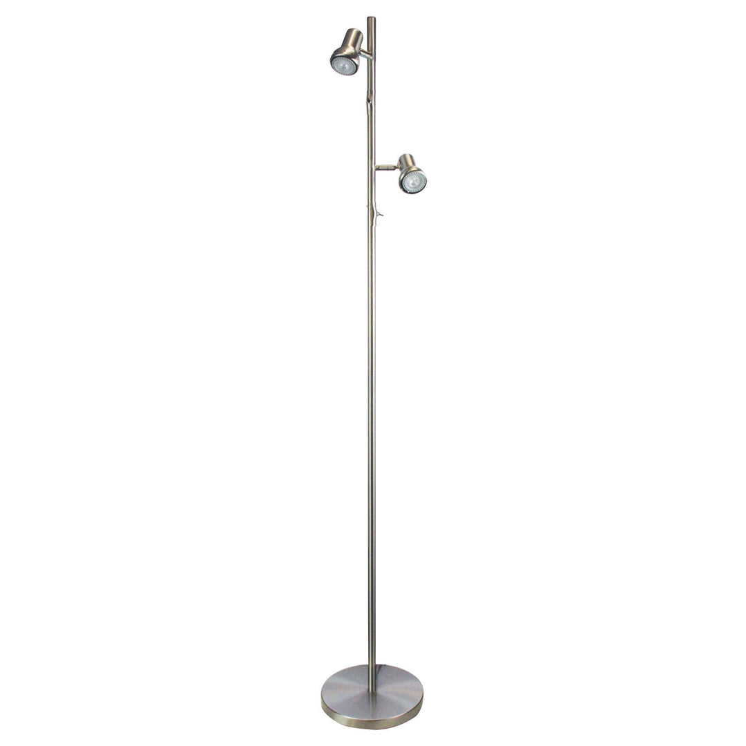 Oriel DAXAM - 2x7W LED Twin Adjustable Floor Lamp 5000K-Oriel Lighting-Ozlighting.com.au
