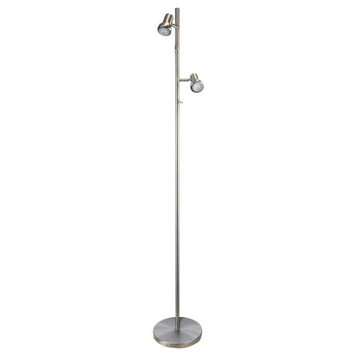Oriel DAXAM - 2x7W LED Twin Adjustable Floor Lamp 5000K-Oriel Lighting-Ozlighting.com.au