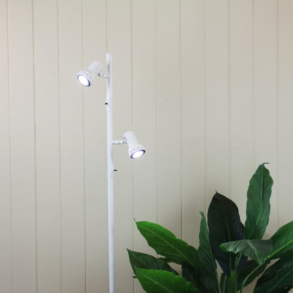 Oriel DAXAM LED Floor Lamp - 2x7W Twin Adjustable, 5000K-Oriel Lighting-Ozlighting.com.au