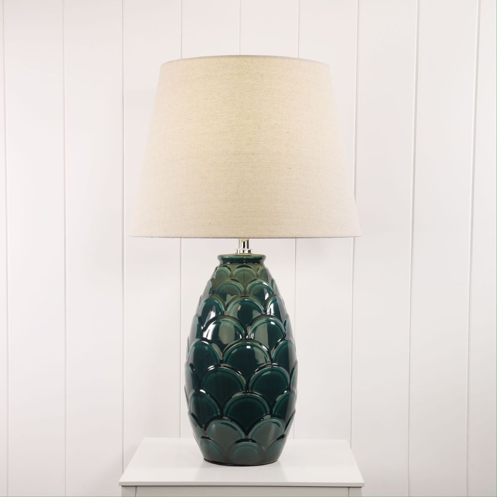 Oriel DELPHIN - Textured Ceramic Table Lamp-Oriel Lighting-Ozlighting.com.au