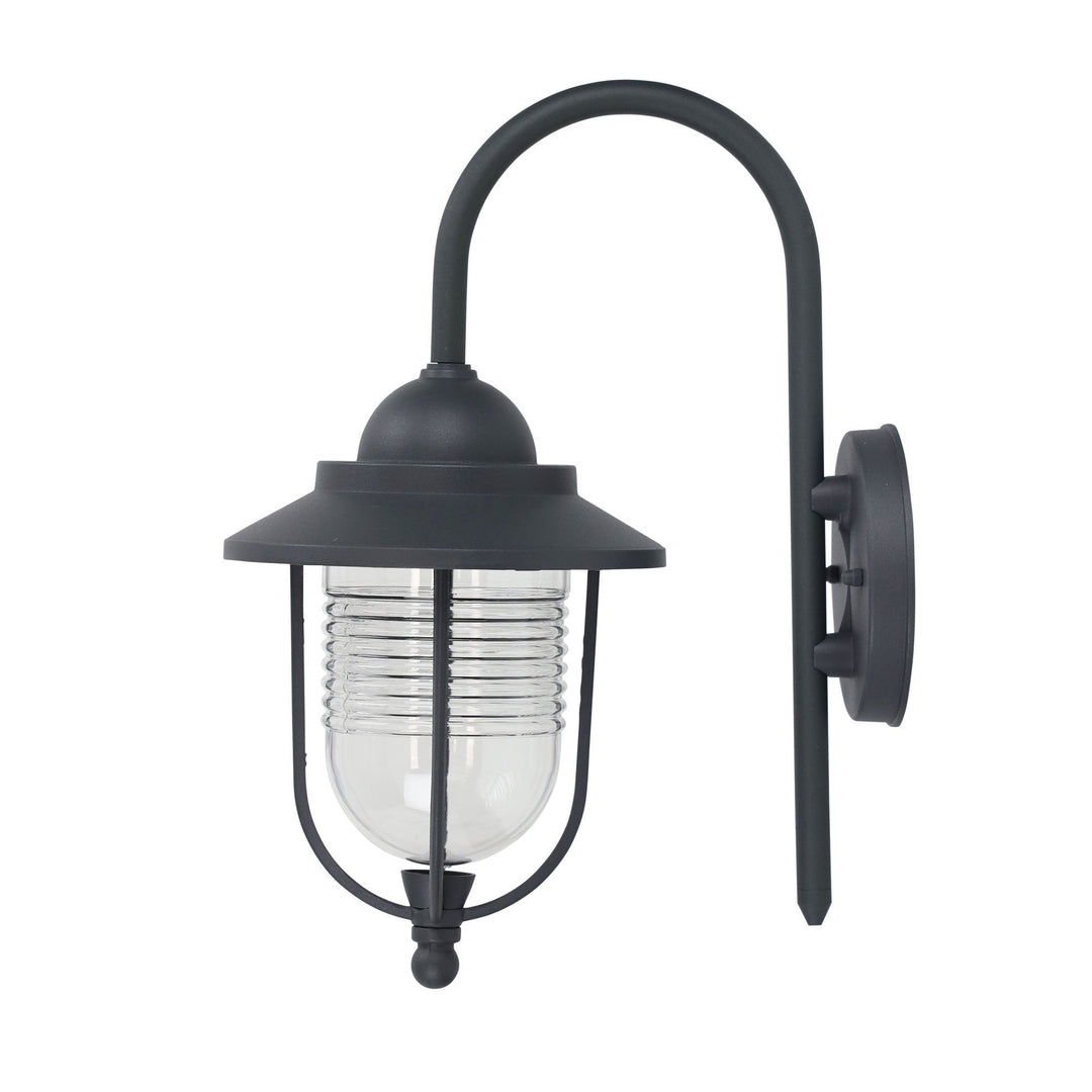 Oriel DOMO - 1 Light Curved Arm Downward Contemporary Coach Light IP44-Oriel Lighting-Ozlighting.com.au
