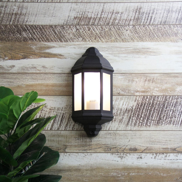 Oriel FENCHURCH - 1 Light Half Exterior Traditional Outdoor Wall Bracket Light IP44-Oriel Lighting-Ozlighting.com.au
