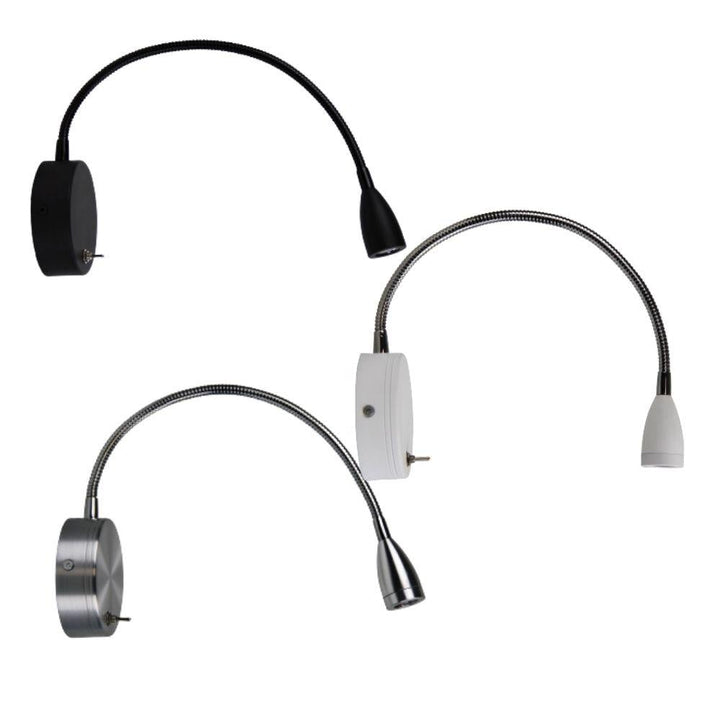 Oriel FLEXI - 3W LED Switched Flexible Interior Wall Light - 4000K-Oriel Lighting-Ozlighting.com.au