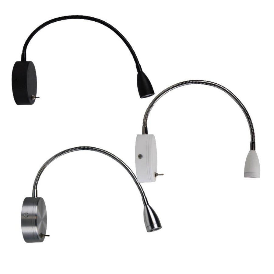 Oriel FLEXI - 3W LED Switched Flexible Interior Wall Light - 4000K-Oriel Lighting-Ozlighting.com.au