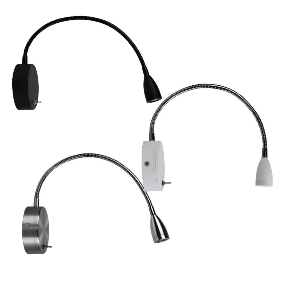 Oriel FLEXI LED Wall Light - 3W, Switched Flexible Interior, 4000K-Oriel Lighting-Ozlighting.com.au