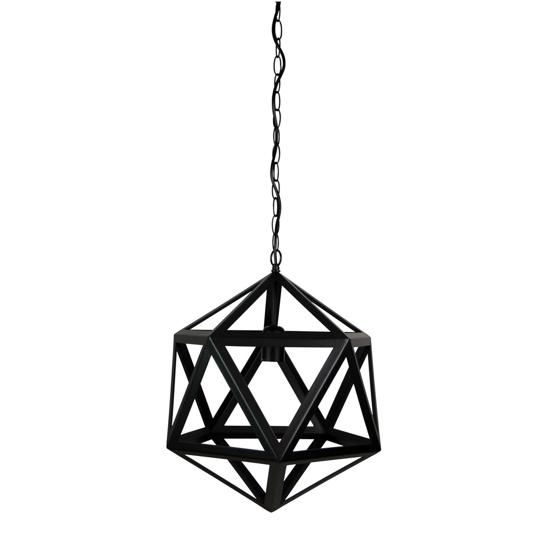 Oriel GEO - 1/4 Light Geometric Matt Black Pendant-Oriel Lighting-Ozlighting.com.au